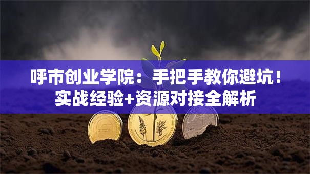 呼市创业学院：手把手教你避坑！实战经验+资源对接全解析