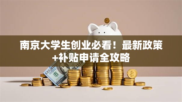 南京大学生创业必看！最新政策+补贴申请全攻略