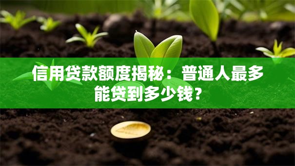 信用贷款额度揭秘：普通人最多能贷到多少钱？