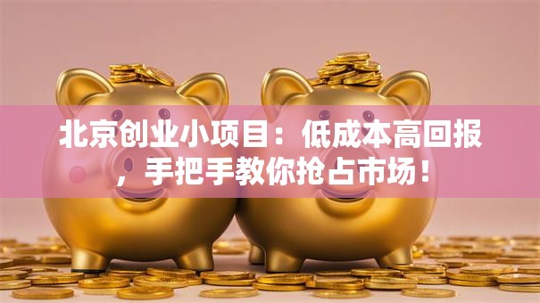 北京创业小项目：低成本高回报，手把手教你抢占市场！