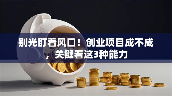 别光盯着风口！创业项目成不成，关键看这3种能力