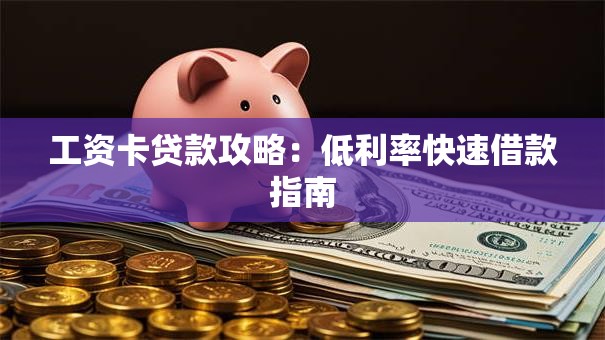 工资卡贷款攻略：低利率快速借款指南