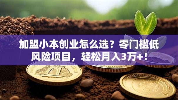加盟小本创业怎么选？零门槛低风险项目，轻松月入3万+！