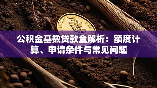 公积金基数贷款全解析：额度计算、申请条件与常见问题
