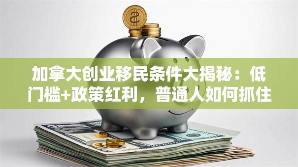 加拿大创业移民条件大揭秘：低门槛+政策红利，普通人如何抓住机会？