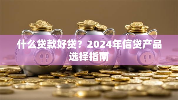 什么贷款好贷？2024年信贷产品选择指南