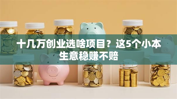 十几万创业选啥项目？这5个小本生意稳赚不赔