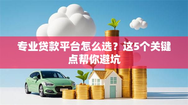 专业贷款平台怎么选？这5个关键点帮你避坑