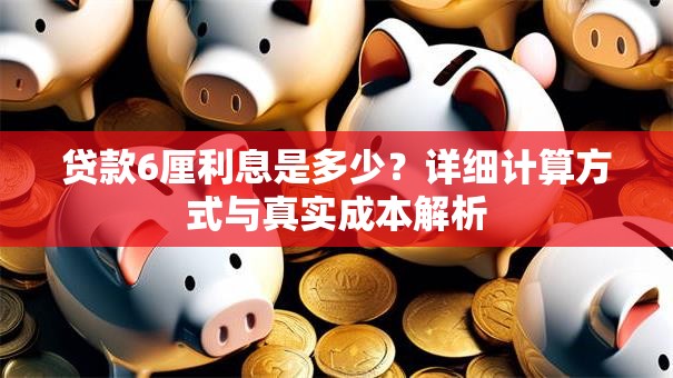 贷款6厘利息是多少？详细计算方式与真实成本解析