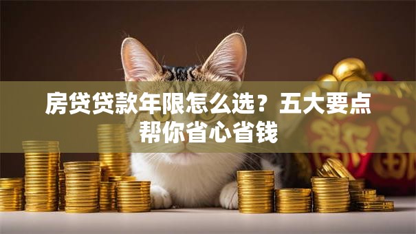 房贷贷款年限怎么选？五大要点帮你省心省钱