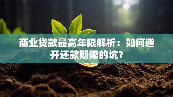 商业贷款最高年限解析：如何避开还款期限的坑？