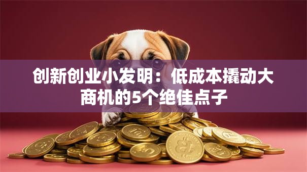 创新创业小发明：低成本撬动大商机的5个绝佳点子