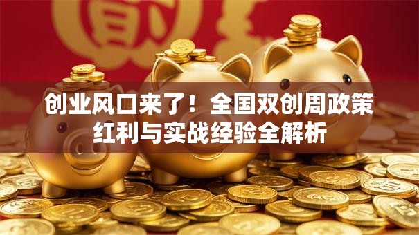 创业风口来了！全国双创周政策红利与实战经验全解析