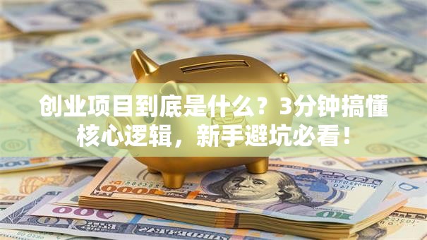 创业项目到底是什么？3分钟搞懂核心逻辑，新手避坑必看！