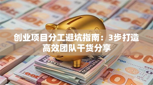 创业项目分工避坑指南：3步打造高效团队干货分享
