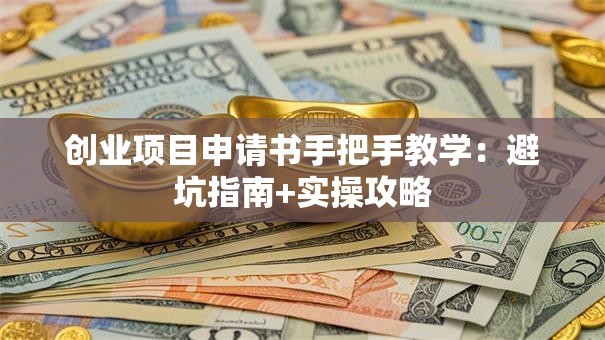 创业项目申请书手把手教学：避坑指南+实操攻略