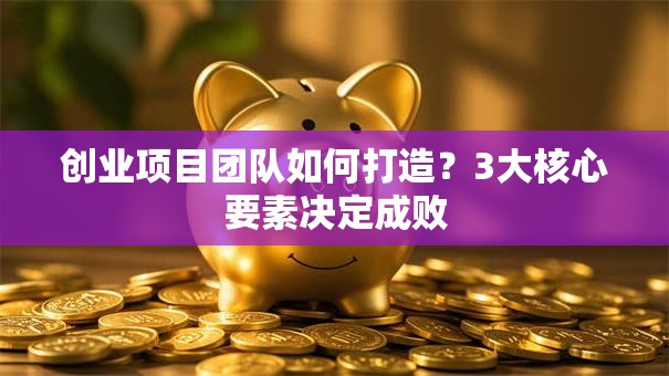创业项目团队如何打造？3大核心要素决定成败
