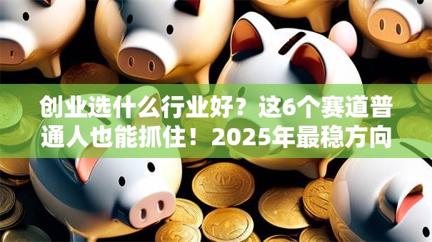 创业选什么行业好？这6个赛道普通人也能抓住！2025年最稳方向盘点