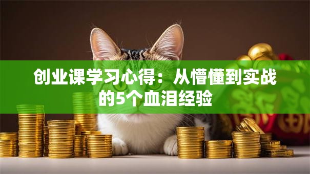 创业课学习心得：从懵懂到实战的5个血泪经验