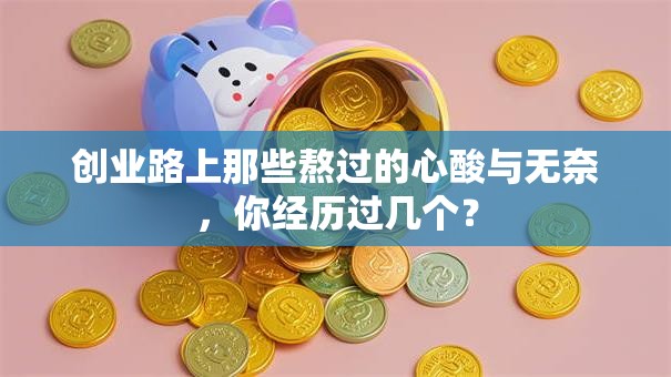 创业路上那些熬过的心酸与无奈，你经历过几个？