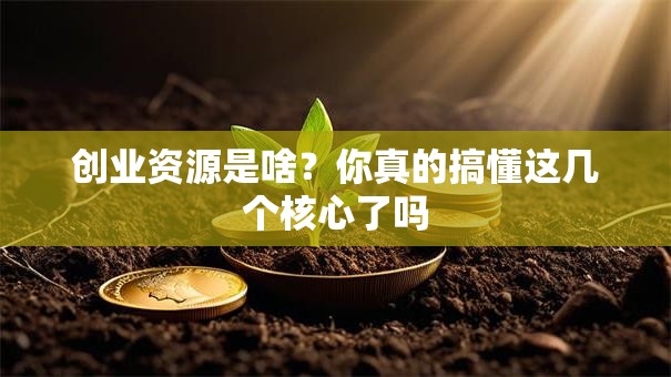 创业资源是啥？你真的搞懂这几个核心了吗