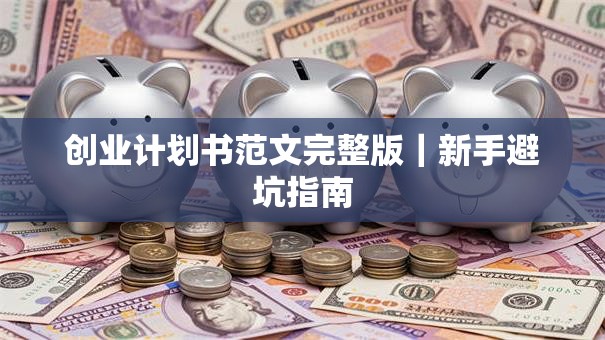 创业计划书范文完整版｜新手避坑指南