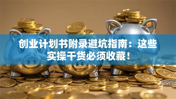 创业计划书附录避坑指南：这些实操干货必须收藏！