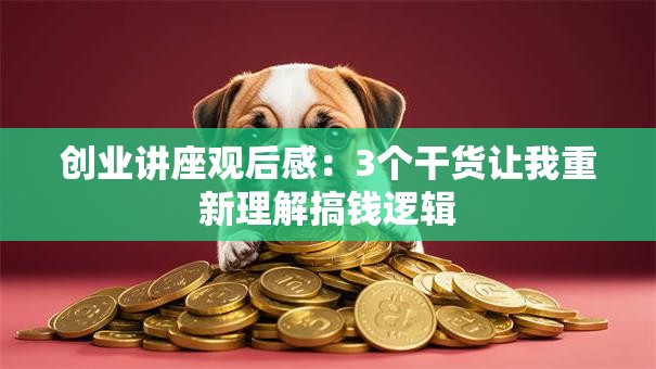 创业讲座观后感：3个干货让我重新理解搞钱逻辑
