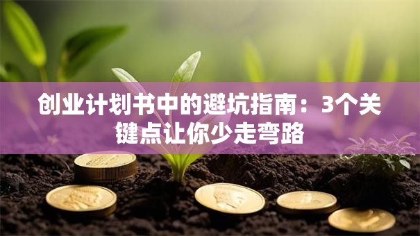 创业计划书中的避坑指南：3个关键点让你少走弯路