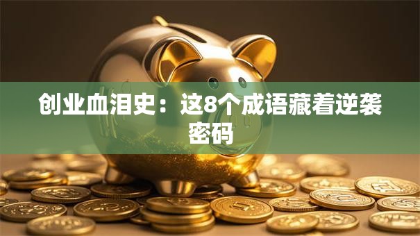 创业血泪史：这8个成语藏着逆袭密码