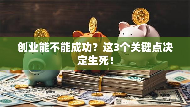 创业能不能成功？这3个关键点决定生死！