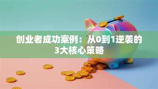 创业者成功案例：从0到1逆袭的3大核心策略