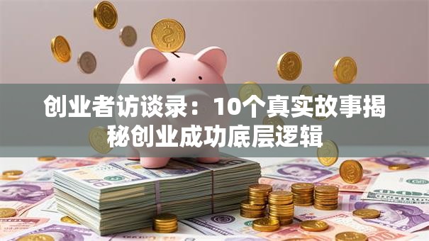 创业者访谈录：10个真实故事揭秘创业成功底层逻辑