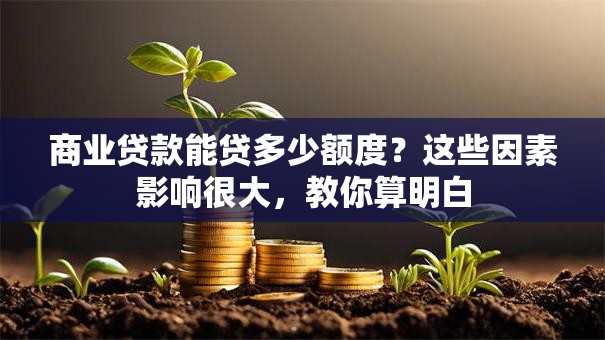 商业贷款能贷多少额度？这些因素影响很大，教你算明白