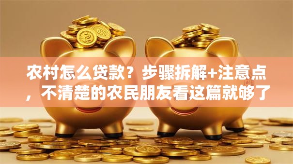 农村怎么贷款？步骤拆解+注意点，不清楚的农民朋友看这篇就够了