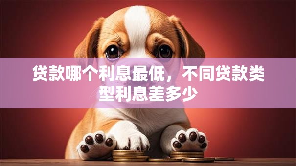 贷款哪个利息最低，不同贷款类型利息差多少