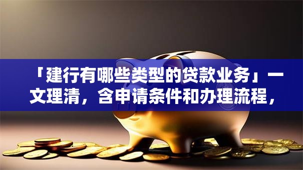 「建行有哪些类型的贷款业务」一文理清，含申请条件和办理流程，实用收藏