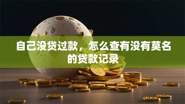 自己没贷过款，怎么查有没有莫名的贷款记录