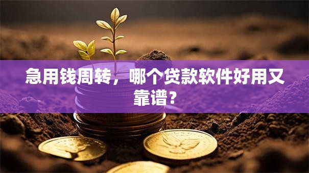 急用钱周转，哪个贷款软件好用又靠谱？