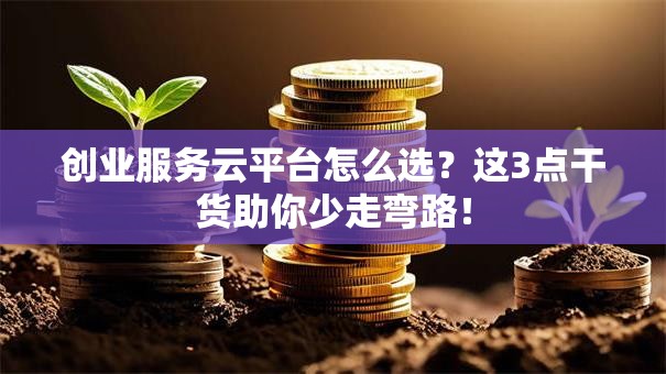创业服务云平台怎么选？这3点干货助你少走弯路！