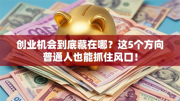 创业机会到底藏在哪？这5个方向普通人也能抓住风口！