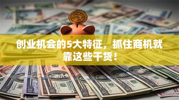 创业机会的5大特征，抓住商机就靠这些干货！