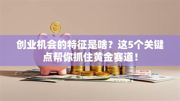 创业机会的特征是啥？这5个关键点帮你抓住黄金赛道！