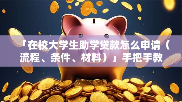 「在校大学生助学贷款怎么申请（流程、条件、材料）」手把手教你，看完就明白怎么弄！