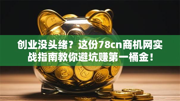 创业没头绪？这份78cn商机网实战指南教你避坑赚第一桶金！