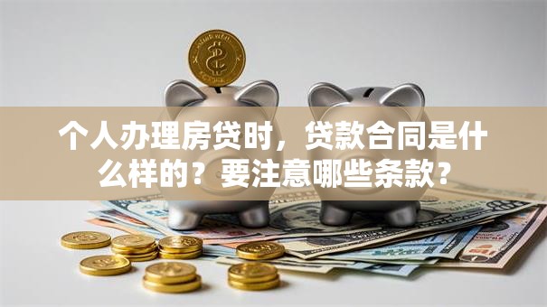 个人办理房贷时，贷款合同是什么样的？要注意哪些条款？