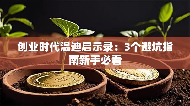 创业时代温迪启示录：3个避坑指南新手必看
