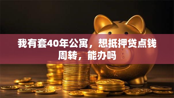 我有套40年公寓，想抵押贷点钱周转，能办吗