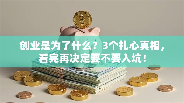 创业是为了什么？3个扎心真相，看完再决定要不要入坑！