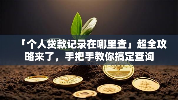 「个人贷款记录在哪里查」超全攻略来了，手把手教你搞定查询